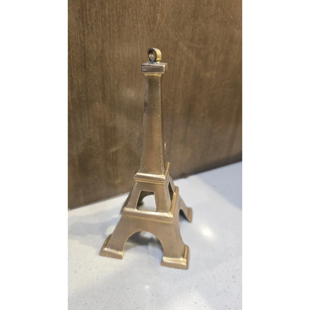Restoration Hardware Solid Gold Brass Miniature Eiffel‎ Tower Ornament Decor